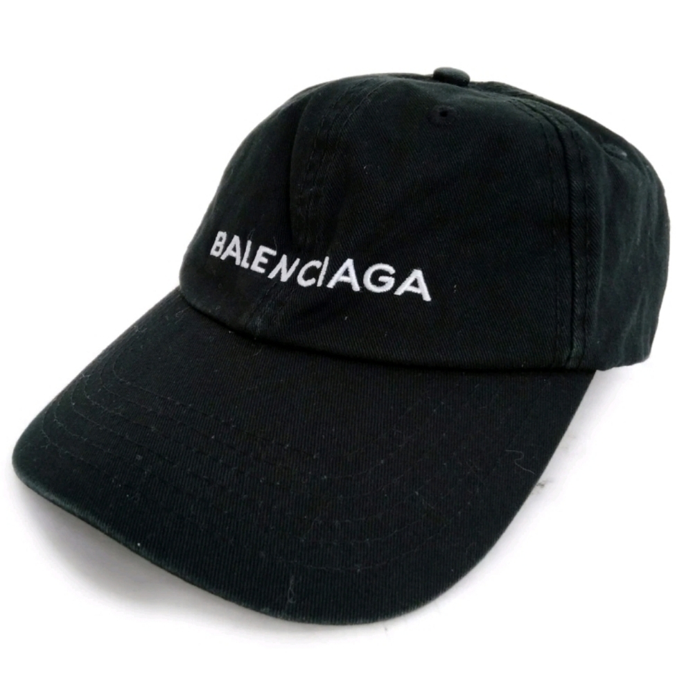 Balenciaga Black Cotton Cap